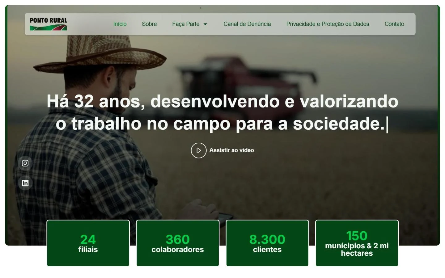 Site desenvolvido pela Acelerador para Ponto Rural